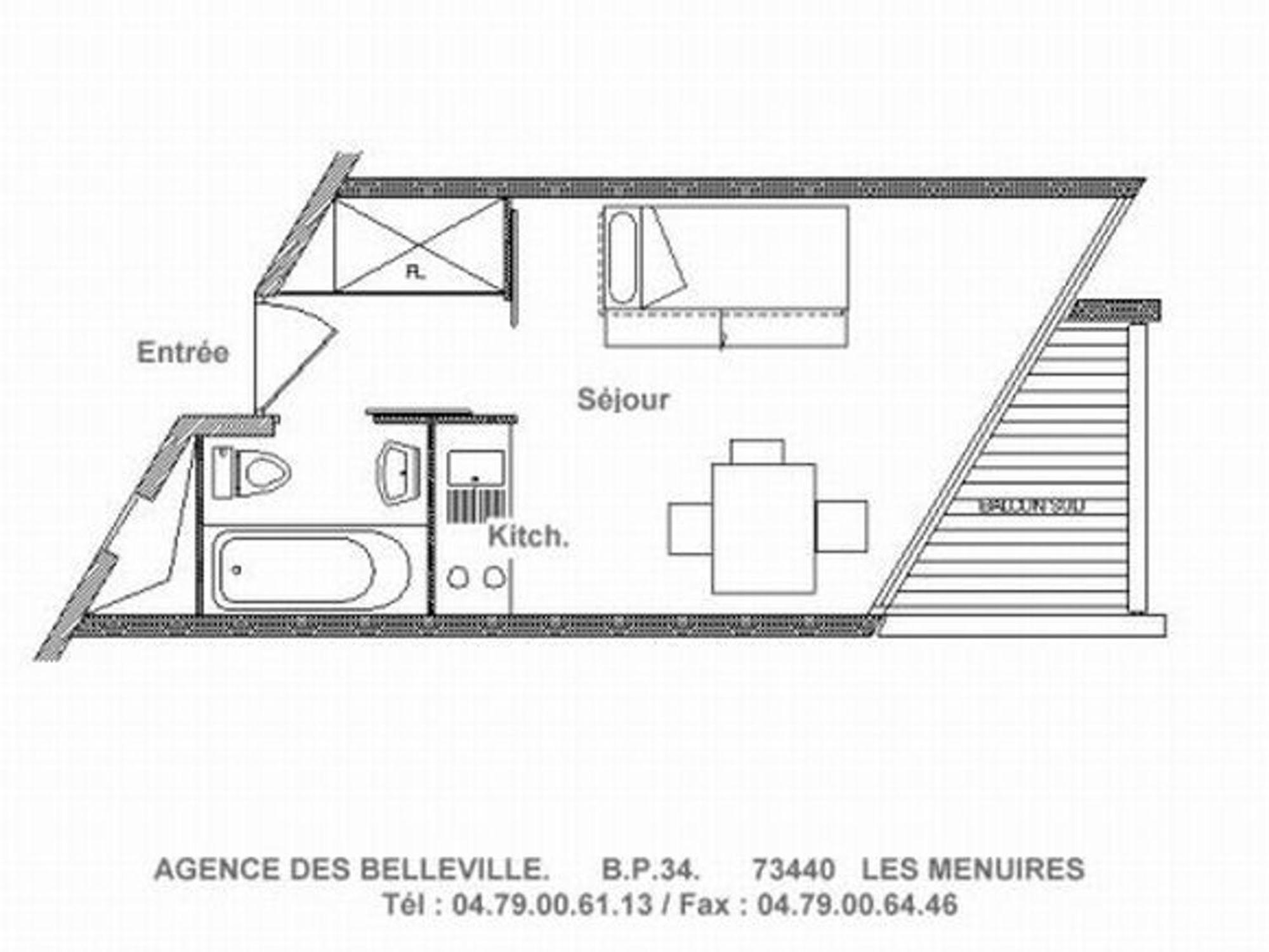 Studio Cosy Au Pied Des Pistes Avec Balcon, 3 Couchages Et Cuisine Equipee - Fr-1-344-1056 Apartment Saint-Martin-de-Belleville Luaran gambar